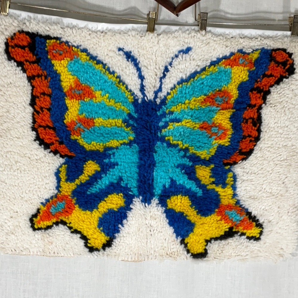 Vintage 70’s Butterfly Latch Hook